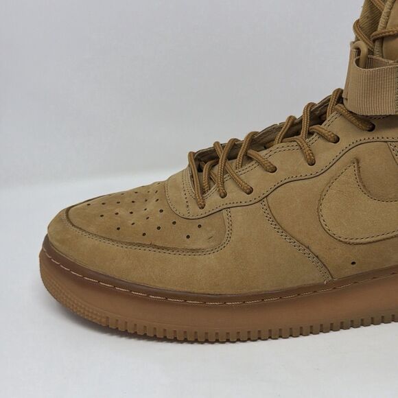 Nike Air Force 1 High 07 LV8 Wheat Flax Gum Suede 806403-200 Mens 14